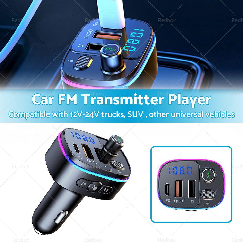 Bluetooth-compatible FM Transmitter Wireless Car Radio Adapter USB Charger Call-1