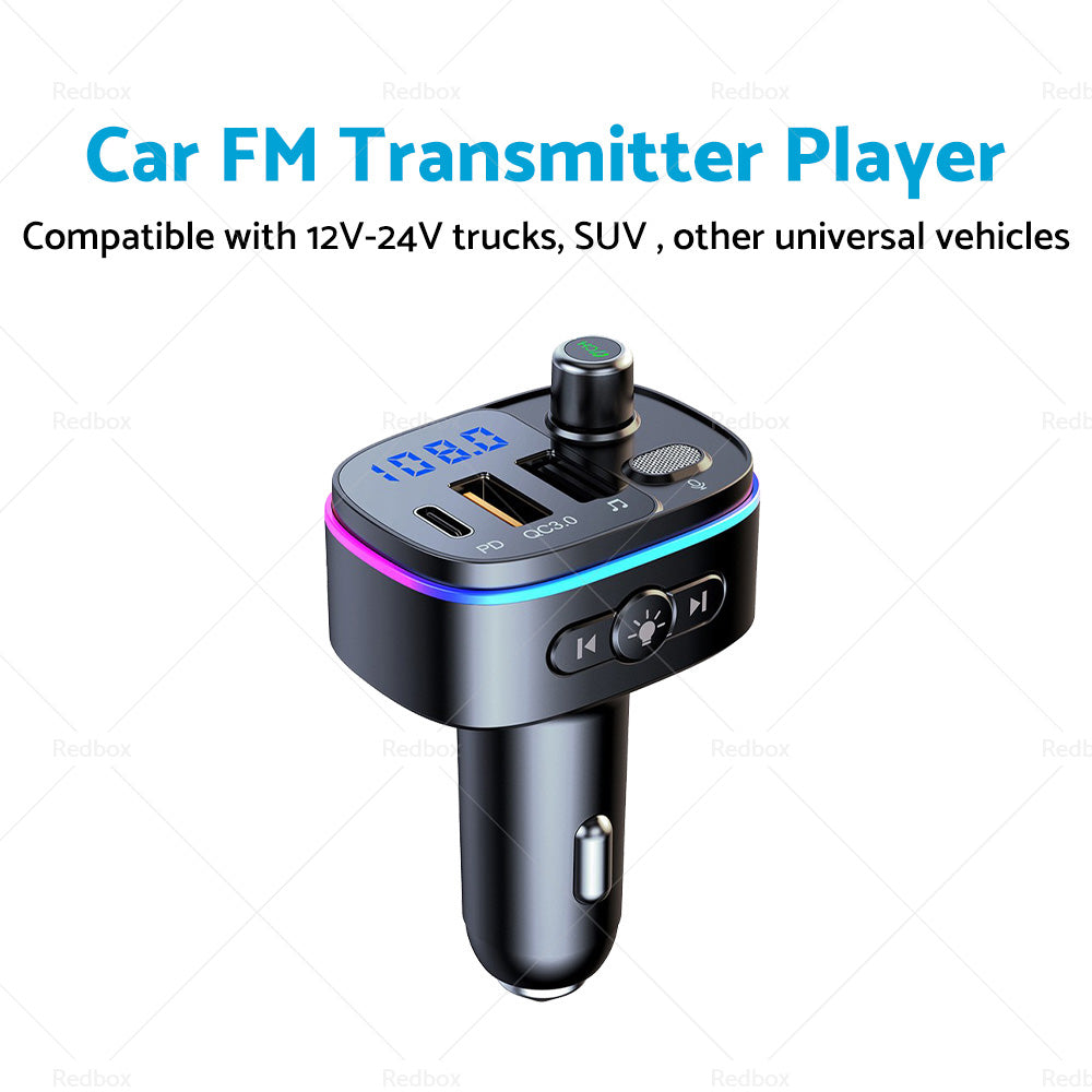 Bluetooth-compatible FM Transmitter Wireless Car Radio Adapter USB Charger Call-3